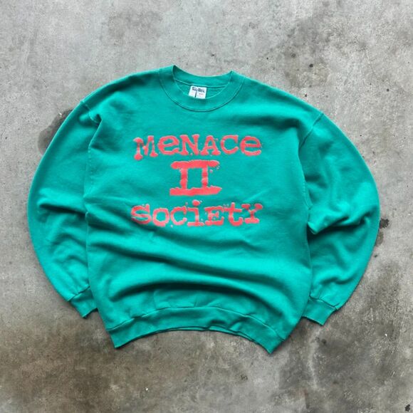 Vintage Menace II Society Movie Promo Crewneck Trigga Gotz No Heart XXL RARE ! - Picture 1 of 6
